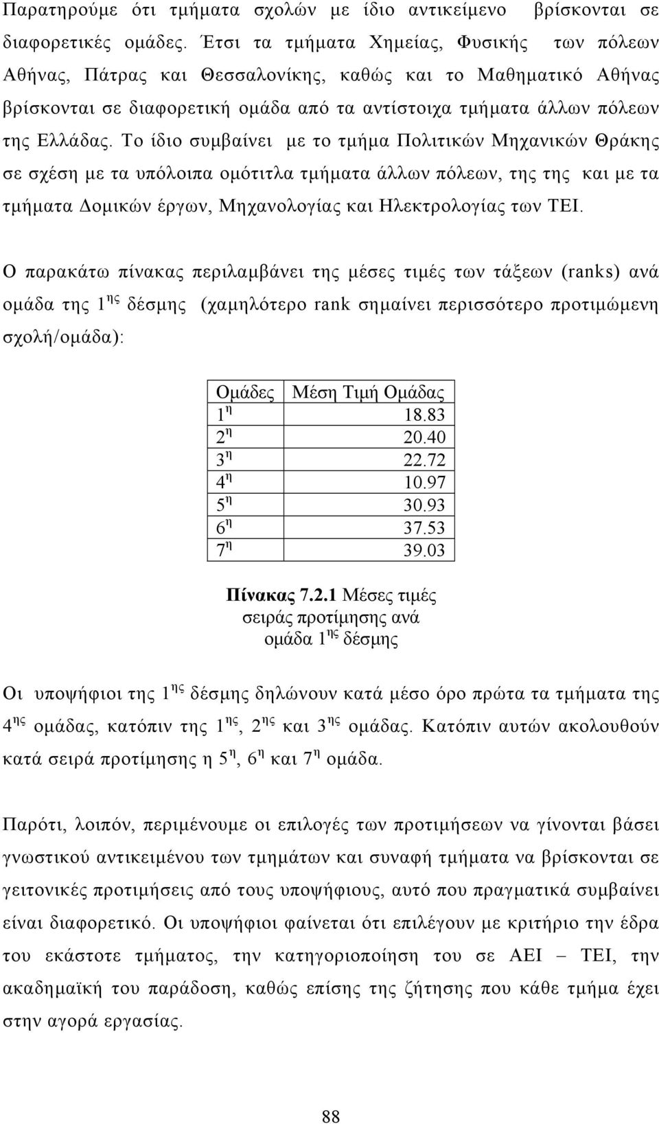 Το ίδιο συµβαίνει µε το τµήµα Πολιτικών Μηχανικών Θράκης σε σχέση µε τα υπόλοιπα οµότιτλα τµήµατα άλλων πόλεων, της της και µε τα τµήµατα οµικών έργων, Μηχανολογίας και Ηλεκτρολογίας των ΤΕΙ.