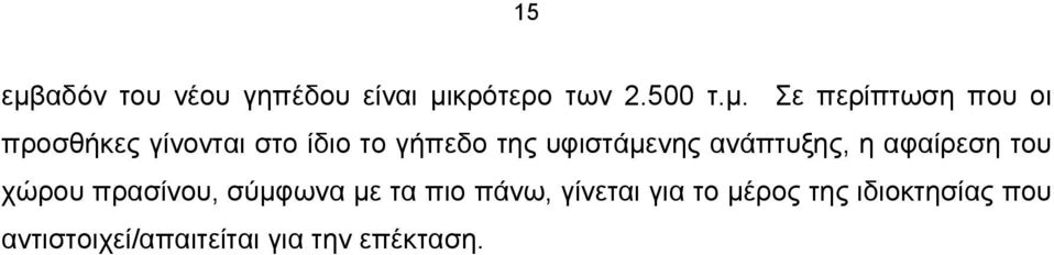 κρότερο των 2.500 τ.μ.