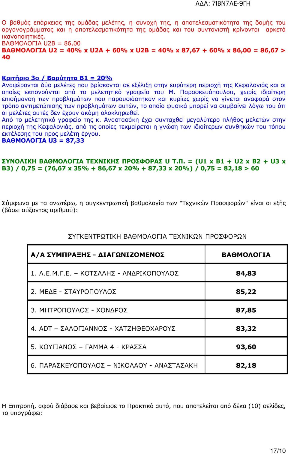 περιοχή της Κεφαλονιάς και οι οποίες εκπονούνται από το μελετητικό γραφείο του Μ.
