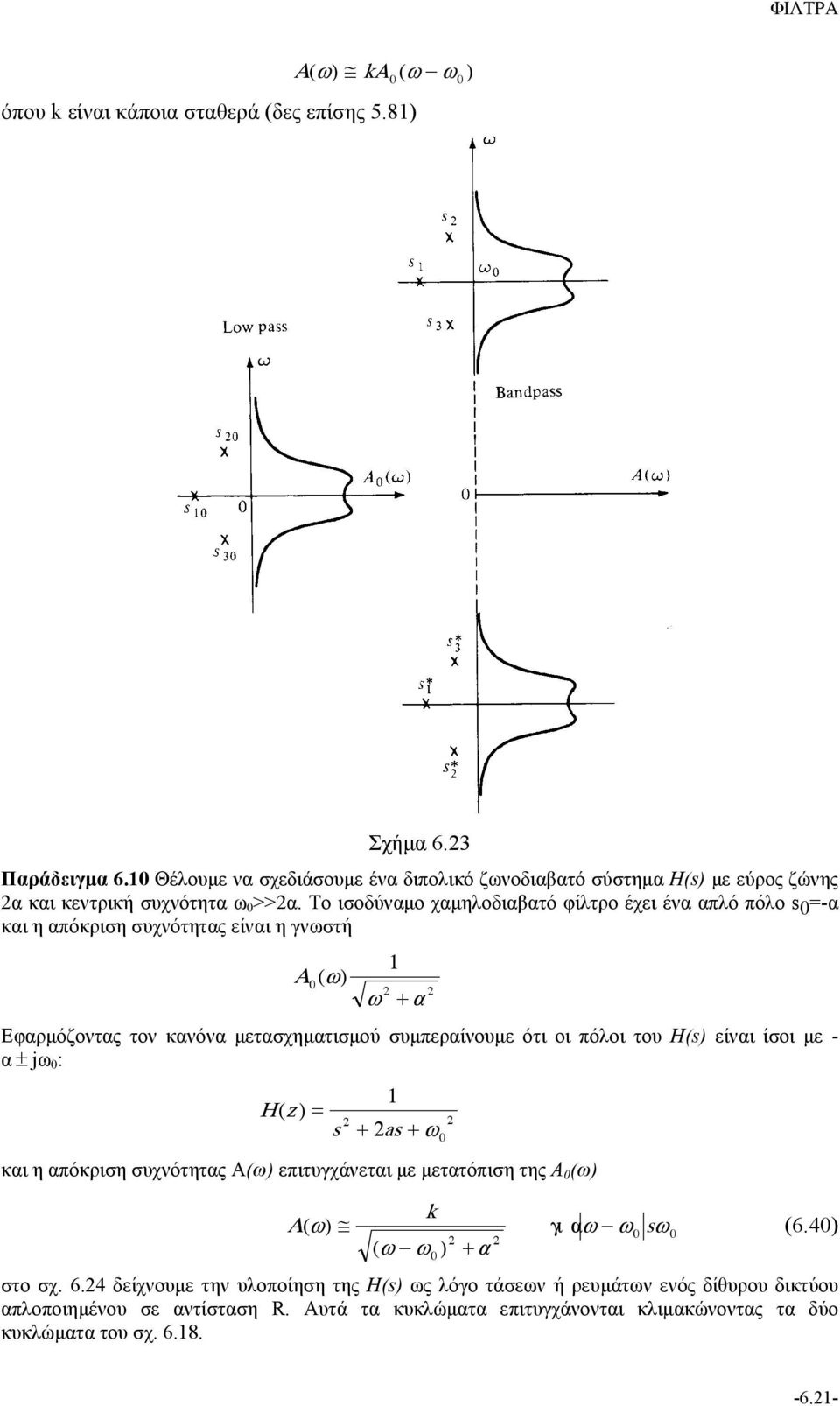 Σχήμα Χαμηλοδιαβατά φίλτρα: - PDF ΔΩΡΕΑΝ Λήψη