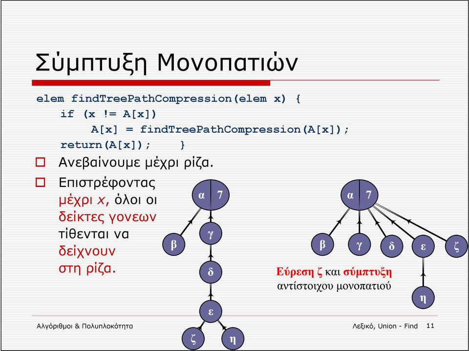 Ανεβαίνουμε μέχρι ρίζα.