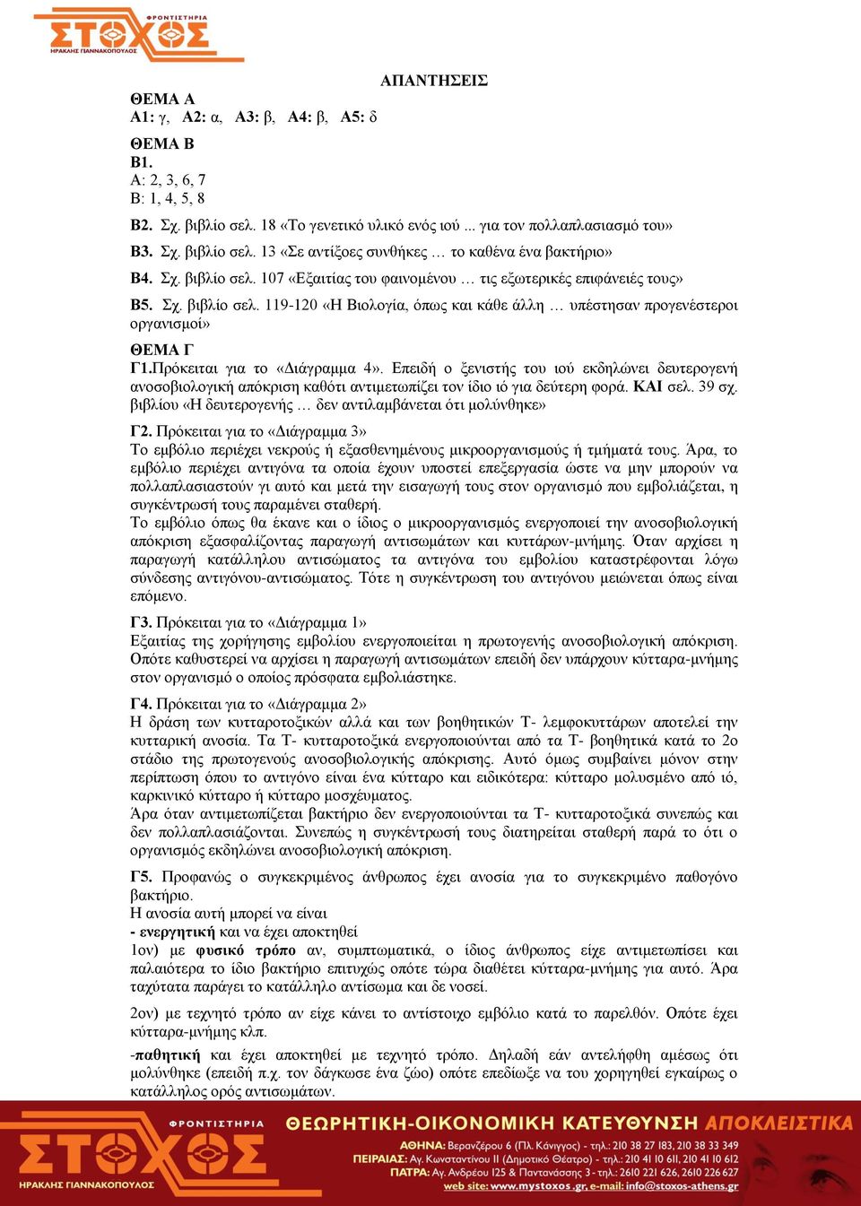 Πρόκειται για το «Διάγραμμα 4». Επειδή ο ξενιστής του ιού εκδηλώνει δευτερογενή ανοσοβιολογική απόκριση καθότι αντιμετωπίζει τον ίδιο ιό για δεύτερη φορά. ΚΑΙ σελ. 39 σχ.