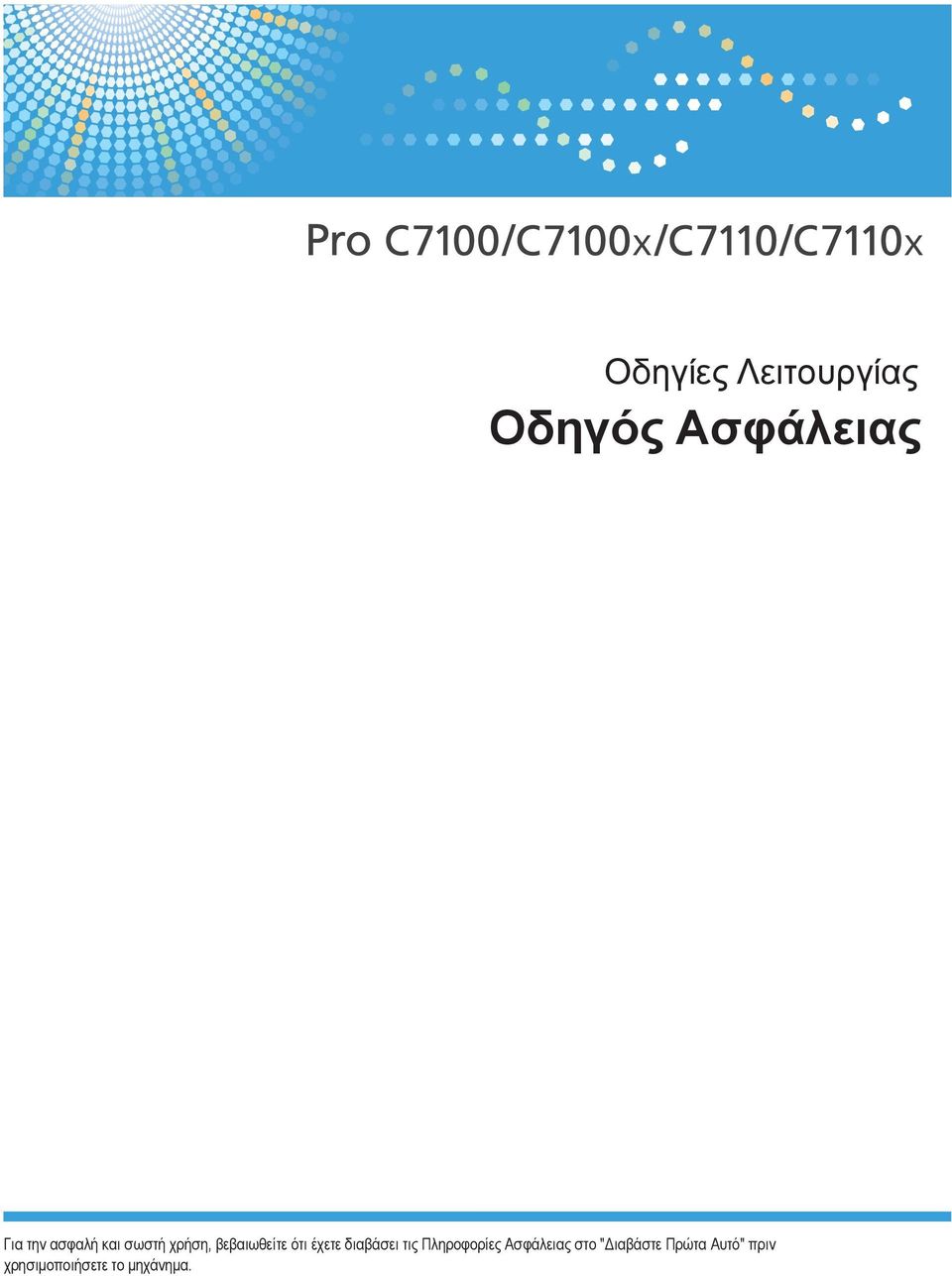 διαβάσει τις Πληροφορίες Ασφάλειας στο