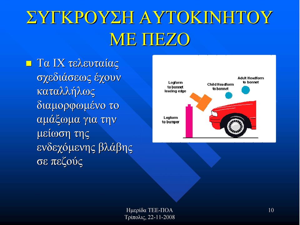 καταλλήλως διαμορφωμένο το αμάξωμα