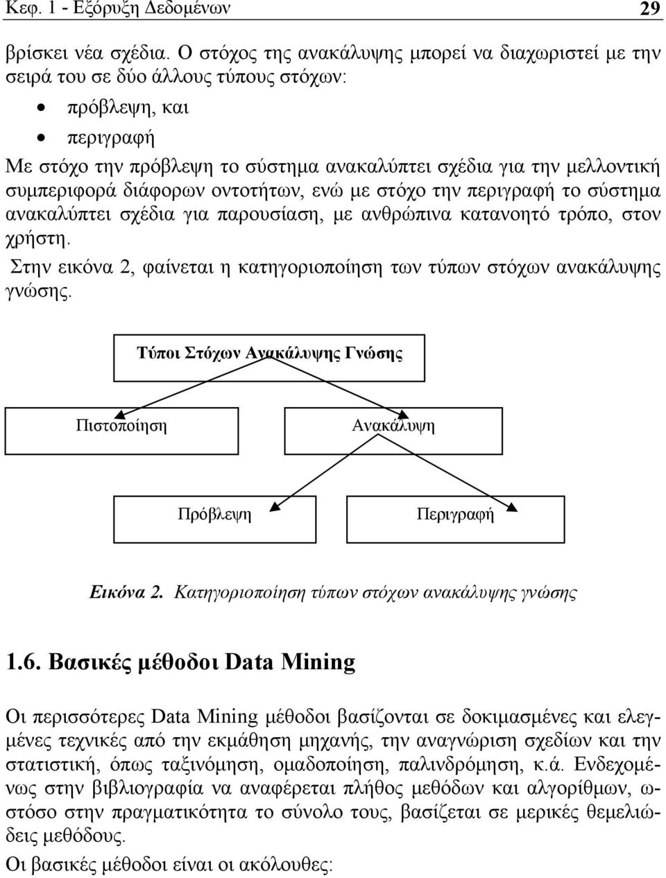 διάφορων οντοτήτων, ενώ με στόχο την περιγραφή το σύστημα ανακαλύπτει σχέδια για παρουσίαση, με ανθρώπινα κατανοητό τρόπο, στον χρήστη.