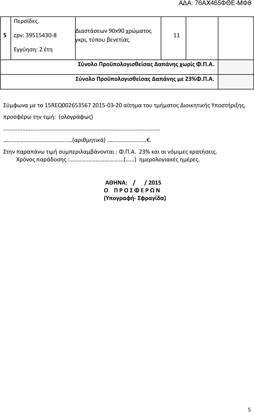 Σύνολο Προϋπολογισθείσας Δαπάνης με %Φ.Π.Α.