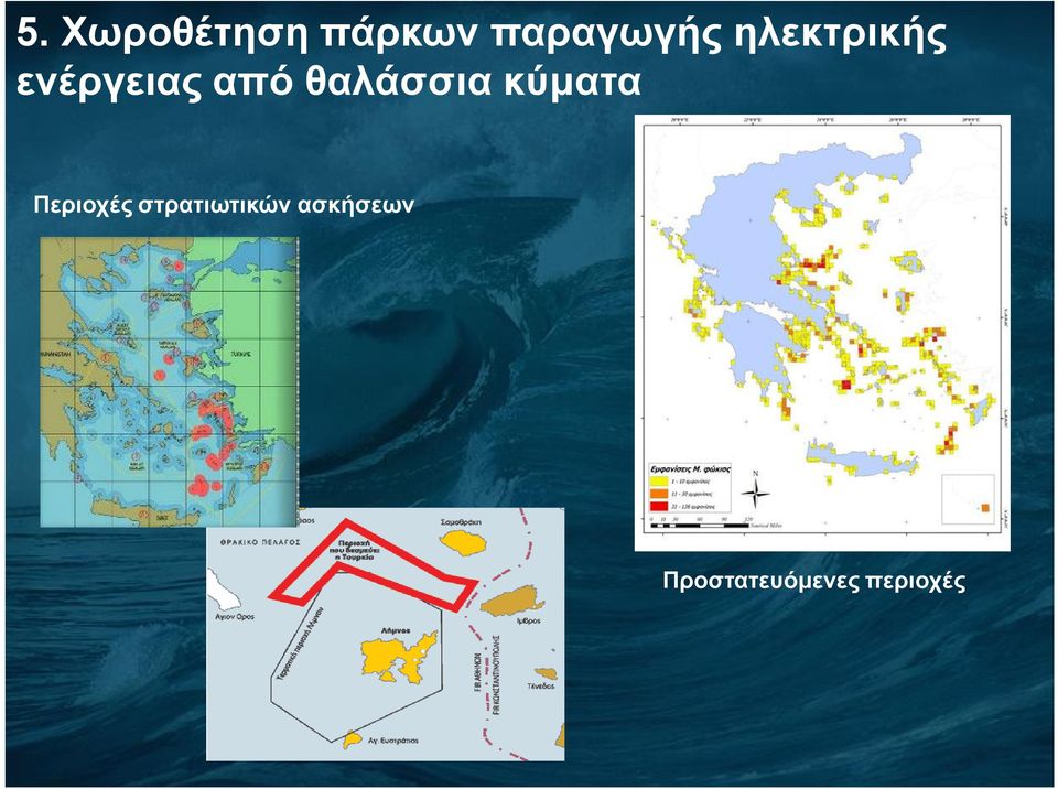 θαλάσσια κύματα Περιοχές