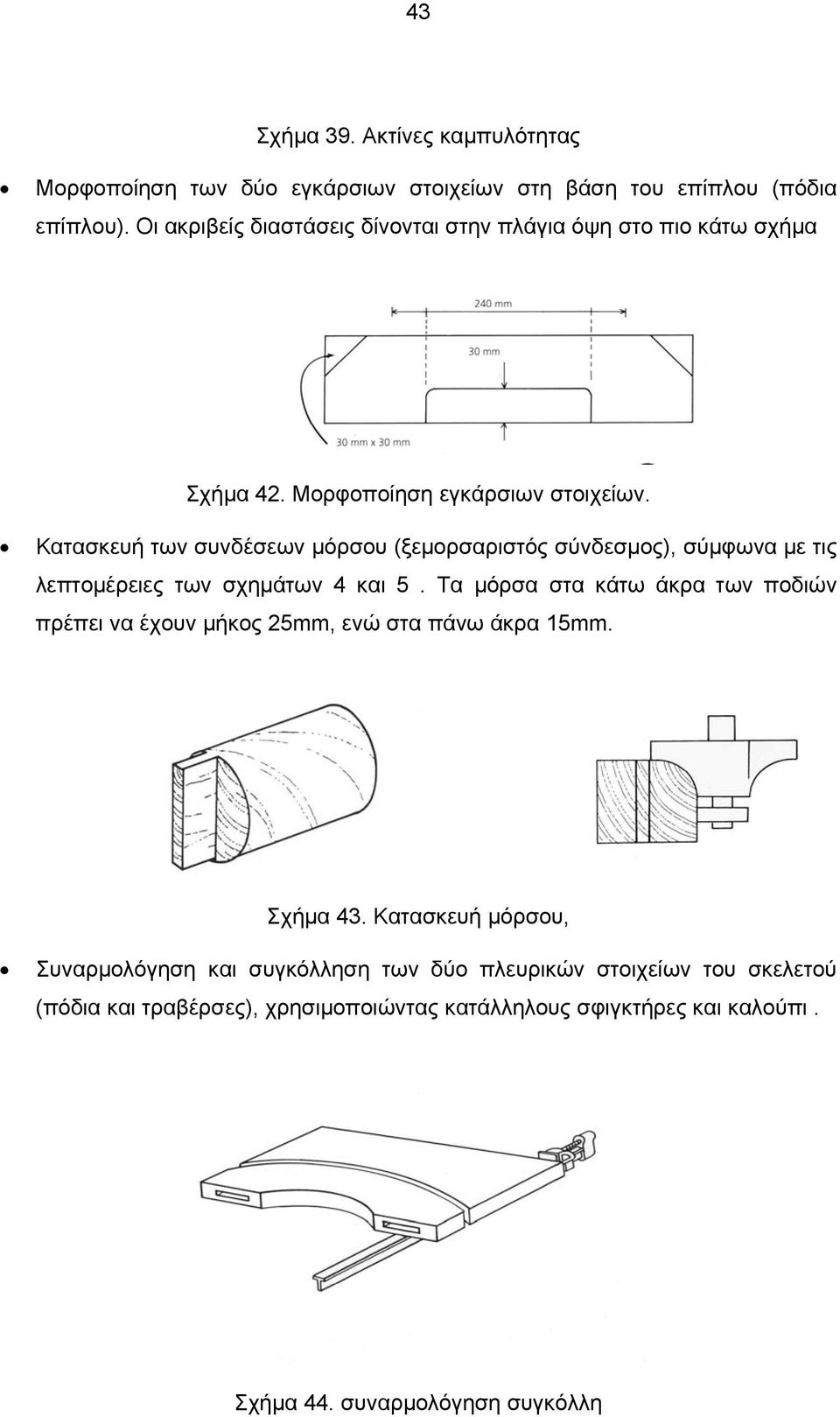 Κατασκευή των συνδέσεων μόρσου (ξεμορσαριστός σύνδεσμος), σύμφωνα με τις λεπτομέρειες των σχημάτων 4 και 5.