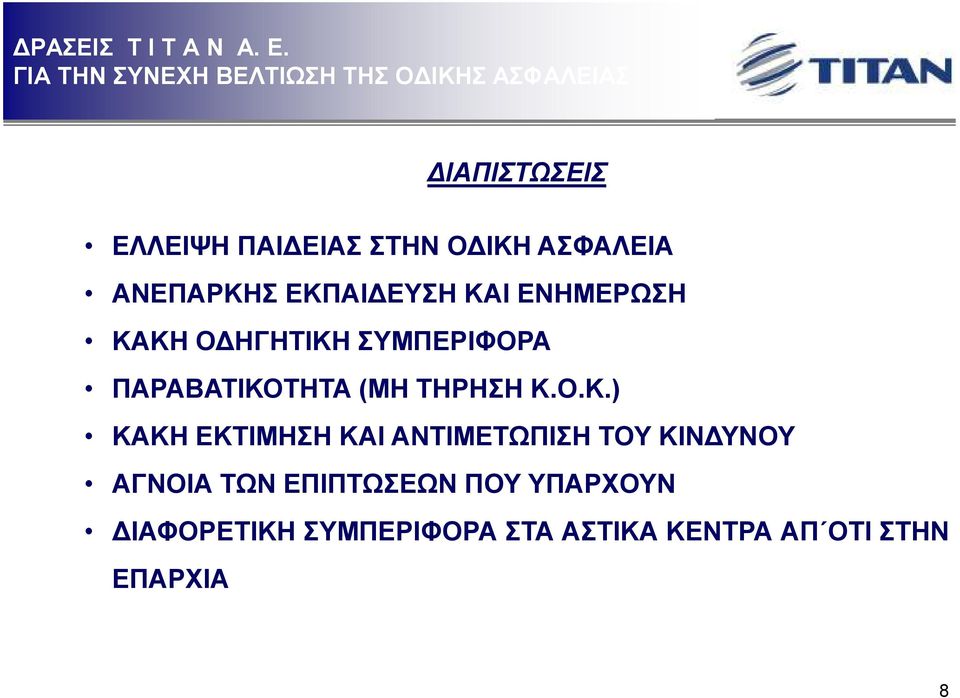 Κ.Ο.Κ.) ΚΑΚΗ ΕΚΤΙΜΗΣΗ ΚΑΙ ΑΝΤΙΜΕΤΩΠΙΣΗ ΤΟΥ ΚΙΝ ΥΝΟΥ ΑΓΝΟΙΑ ΤΩΝ