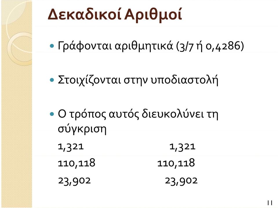 υποδιαστολή Ο τρόπος αυτός διευκολύνει τη