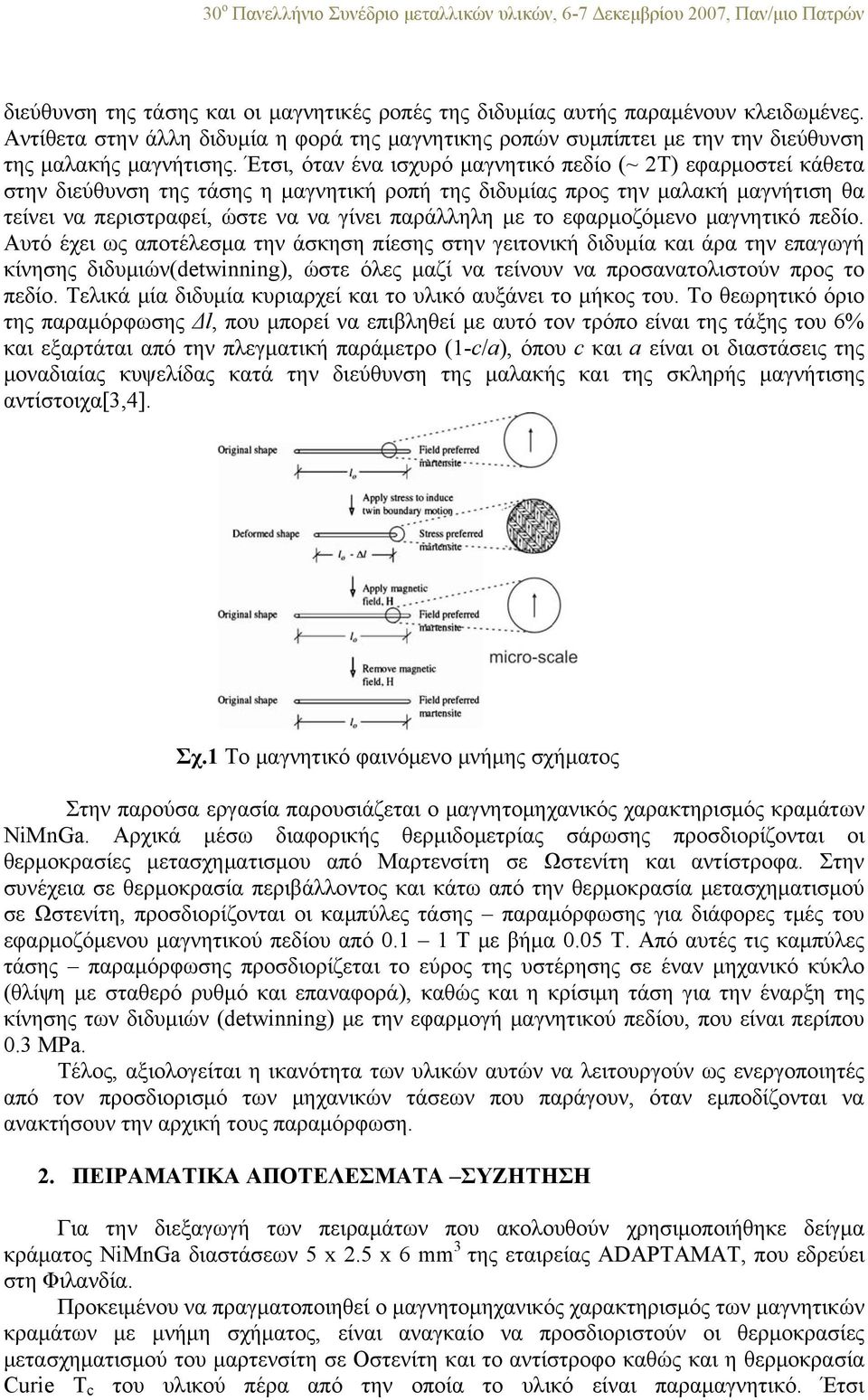 Έτσι, όταν ένα ισχυρό μαγνητικό πεδίο (~ Τ) εφαρμοστεί κάθετα στην διεύθυνση της τάσης η μαγνητική ροπή της διδυμίας προς την μαλακή μαγνήτιση θα τείνει να περιστραφεί, ώστε να να γίνει παράλληλη με
