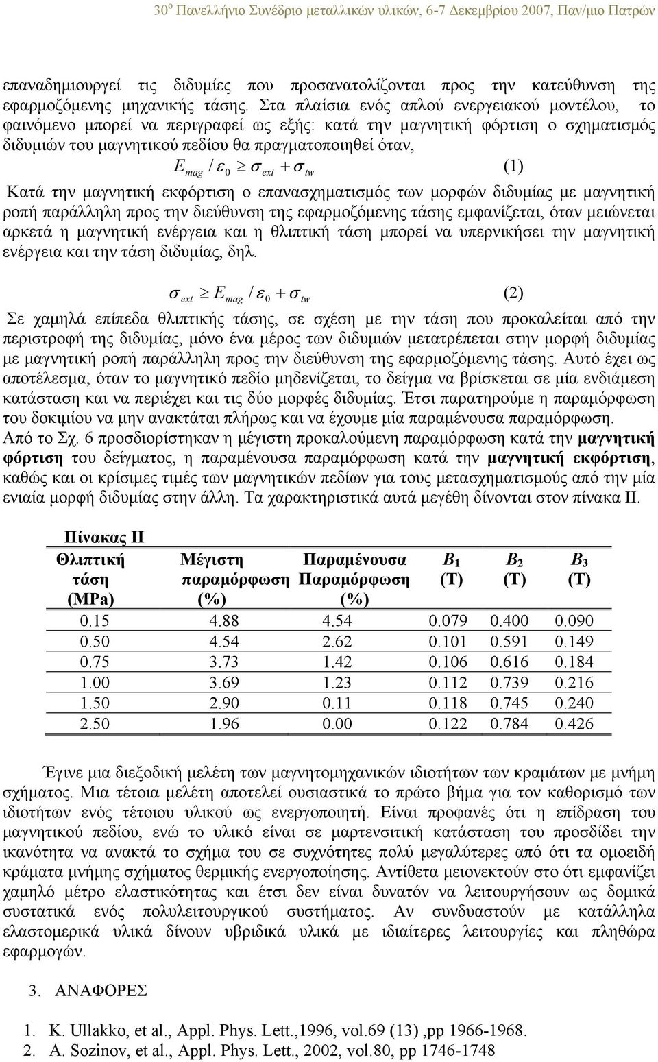 tw Κατά την μαγνητική εκφόρτιση ο επανασχηματισμός των μορφών διδυμίας με μαγνητική ροπή παράλληλη προς την διεύθυνση της εφαρμοζόμενης τάσης εμφανίζεται, όταν μειώνεται αρκετά η μαγνητική ενέργεια