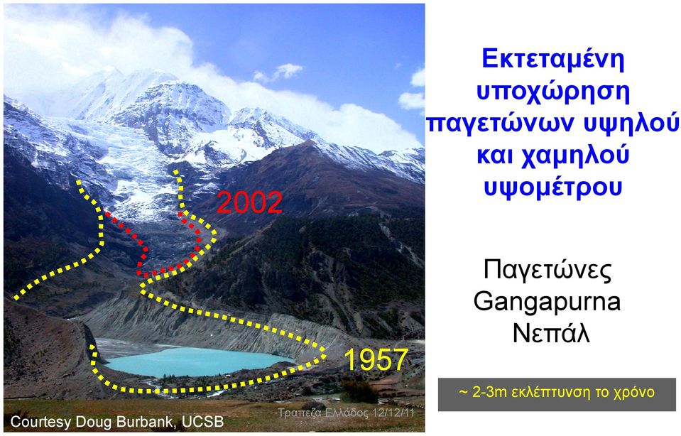 Παγετώνες Gangapurna Νεπάλ ~ 2-3m