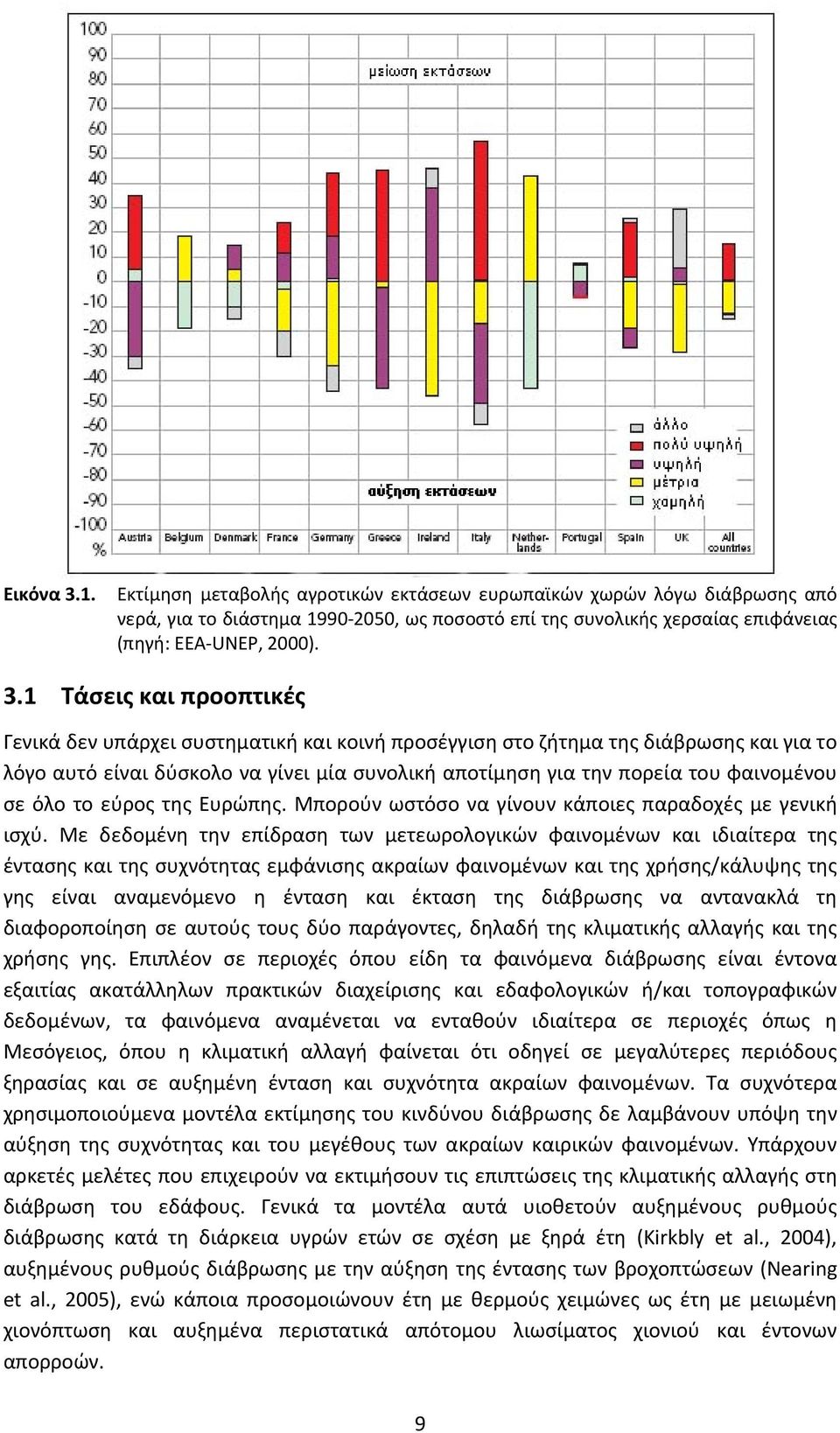 1 Τάσεις και προοπτικές Γενικά δεν υπάρχει συστηματική και κοινή προσέγγιση στο ζήτημα της διάβρωσης και για το λόγο αυτό είναι δύσκολο να γίνει μία συνολική αποτίμηση για την πορεία του φαινομένου
