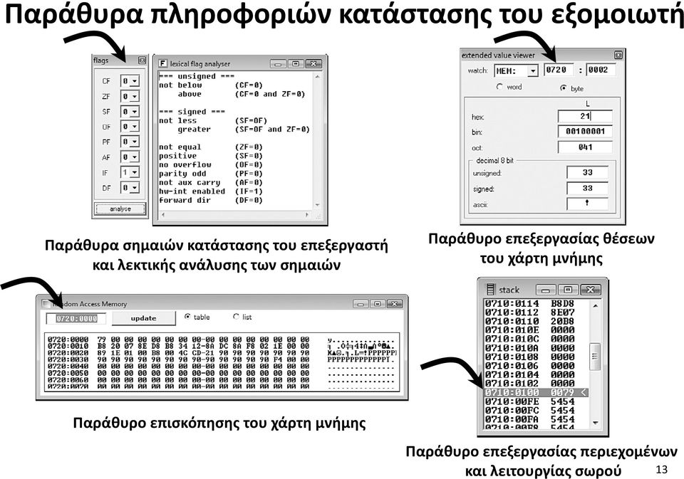 Παράθυρο επεξεργασίας θέσεων του χάρτη μνήμης Παράθυρο επισκόπησης