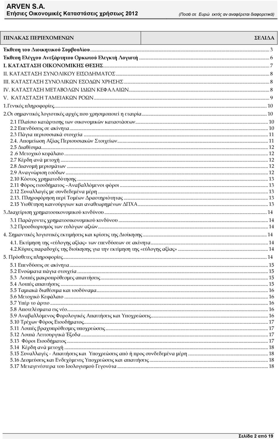 Οι σηµαντικές λογιστικές αρχές ου χρησιµο οιεί η εταιρία... 10 2.1 Πλαίσιο κατάρτισης των οικονοµικών καταστάσεων... 10 2.2 Ε ενδύσεις σε ακίνητα... 10 2.3 Πάγια εριουσιακά στοιχεία... 11 2.4.