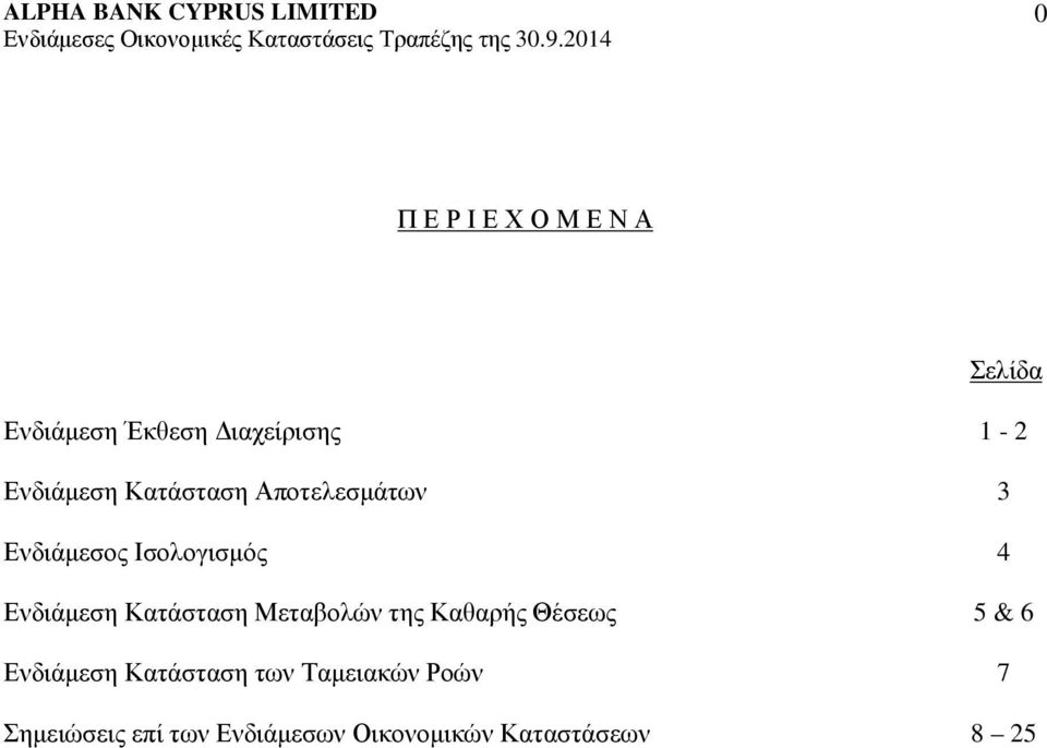 Ενδιάµεση Κατάσταση Μεταβολών της Καθαρής Θέσεως 5 & 6 Ενδιάµεση