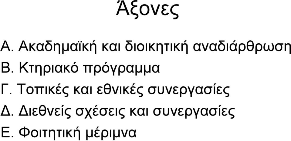 Κτηριακό πρόγραμμα Γ.