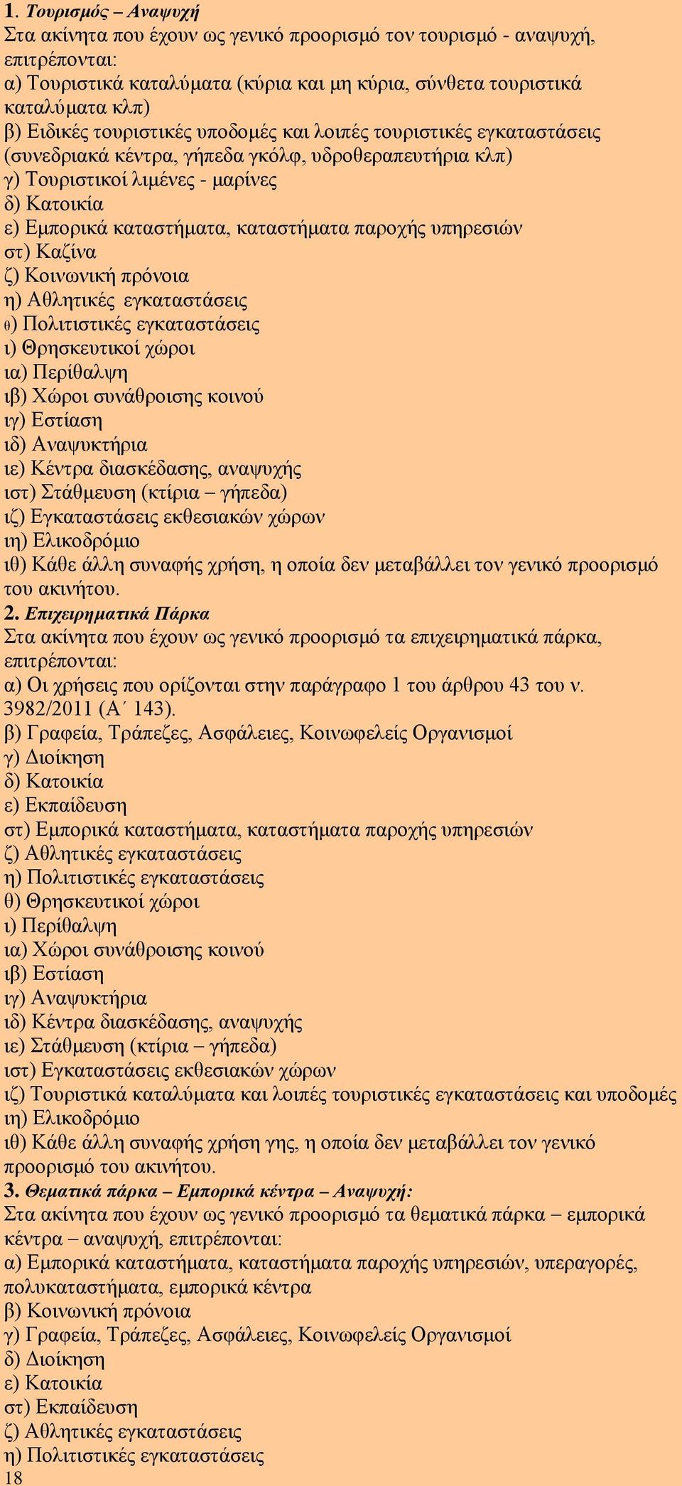 παξνρήο ππεξεζηψλ ζη) Καδίλα δ) Κνηλσληθή πξφλνηα ε) Ώζιεηηθέο εγθαηαζηάζεηο ζ) Πνιηηηζηηθέο εγθαηαζηάζεηο η) Θξεζθεπηηθνί ρψξνη ηα) Πεξίζαιςε ηβ) Υψξνη ζπλάζξνηζεο θνηλνχ ηγ) Βζηίαζε ηδ) Ώλαςπθηήξηα