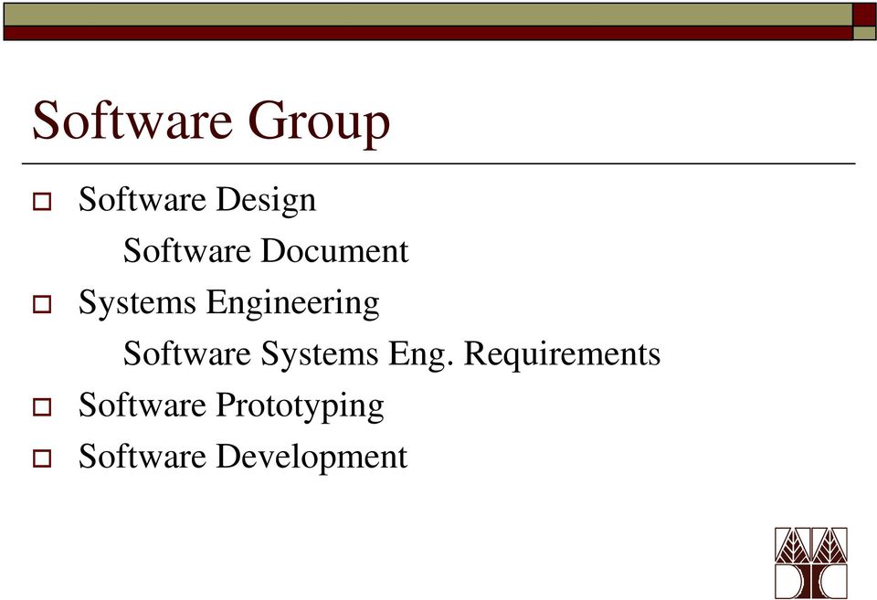Engineering Software Systems Eng.