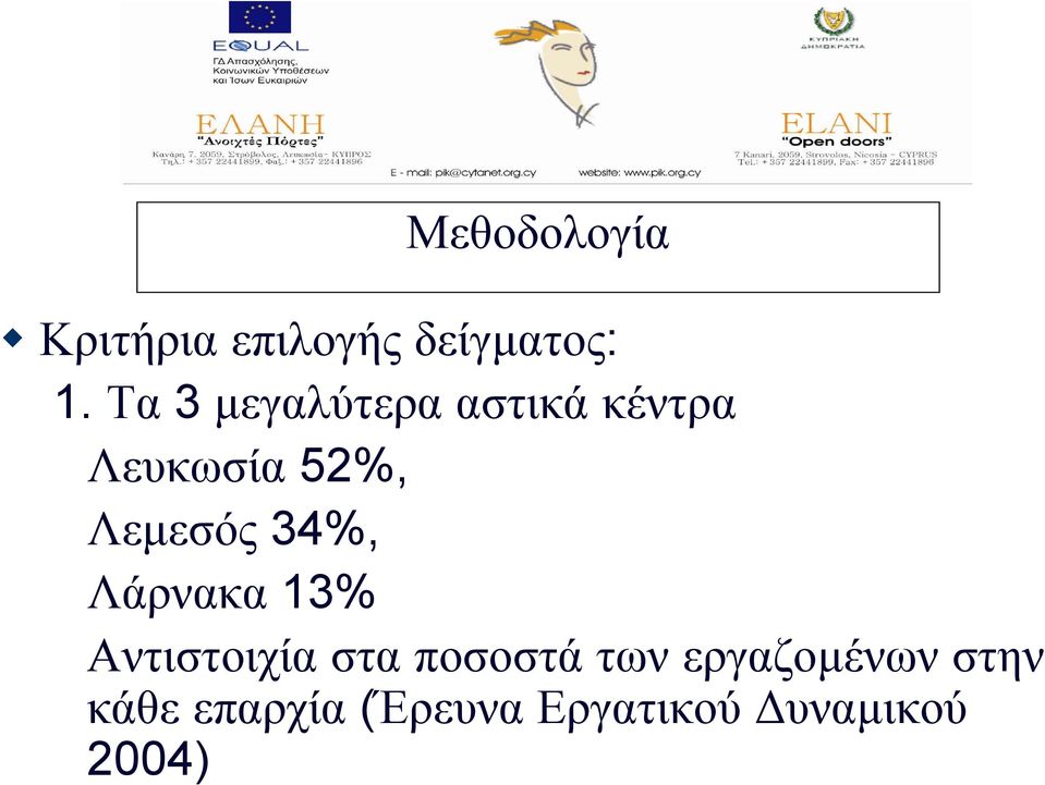 Λεµεσός 34%, Λάρνακα 13% Αντιστοιχία στα ποσοστά