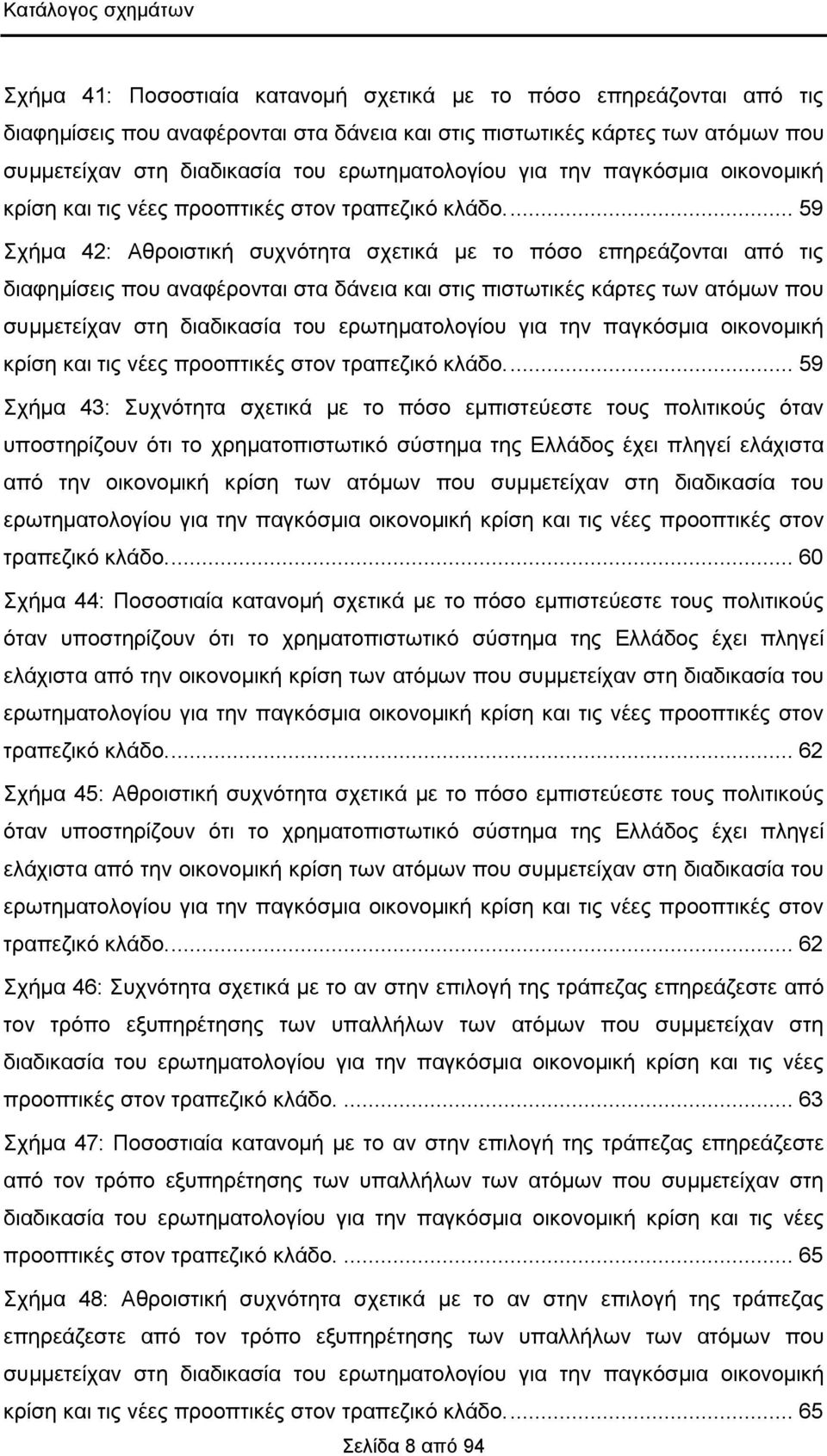 ... 59 Σχήμα 42: Αθροιστική συχνότητα σχετικά με το πόσο επηρεάζονται από τις διαφημίσεις που αναφέρονται στα δάνεια και στις πιστωτικές κάρτες των ατόμων που συμμετείχαν στη διαδικασία .