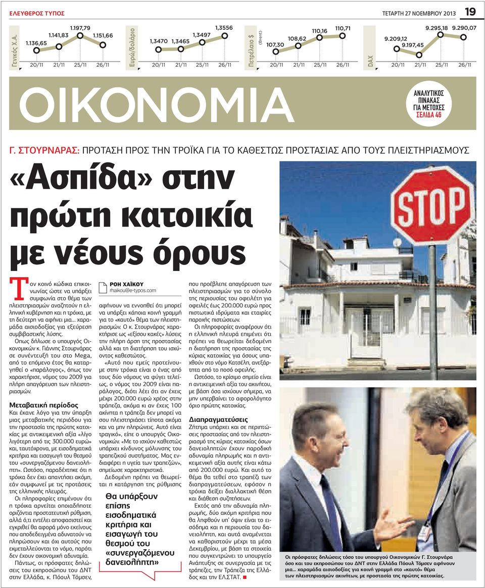 197,45 9.295,18 9.290,07 ΟΙΚΟΝΟΜΙΑ ΑΝΑΛΥΤΙΚOΣ ΠΙΝΑΚΑΣ ΓΙΑ ΜΕΤΟΧΕΣ ΣΕΛΙΔΑ 46 Γ.