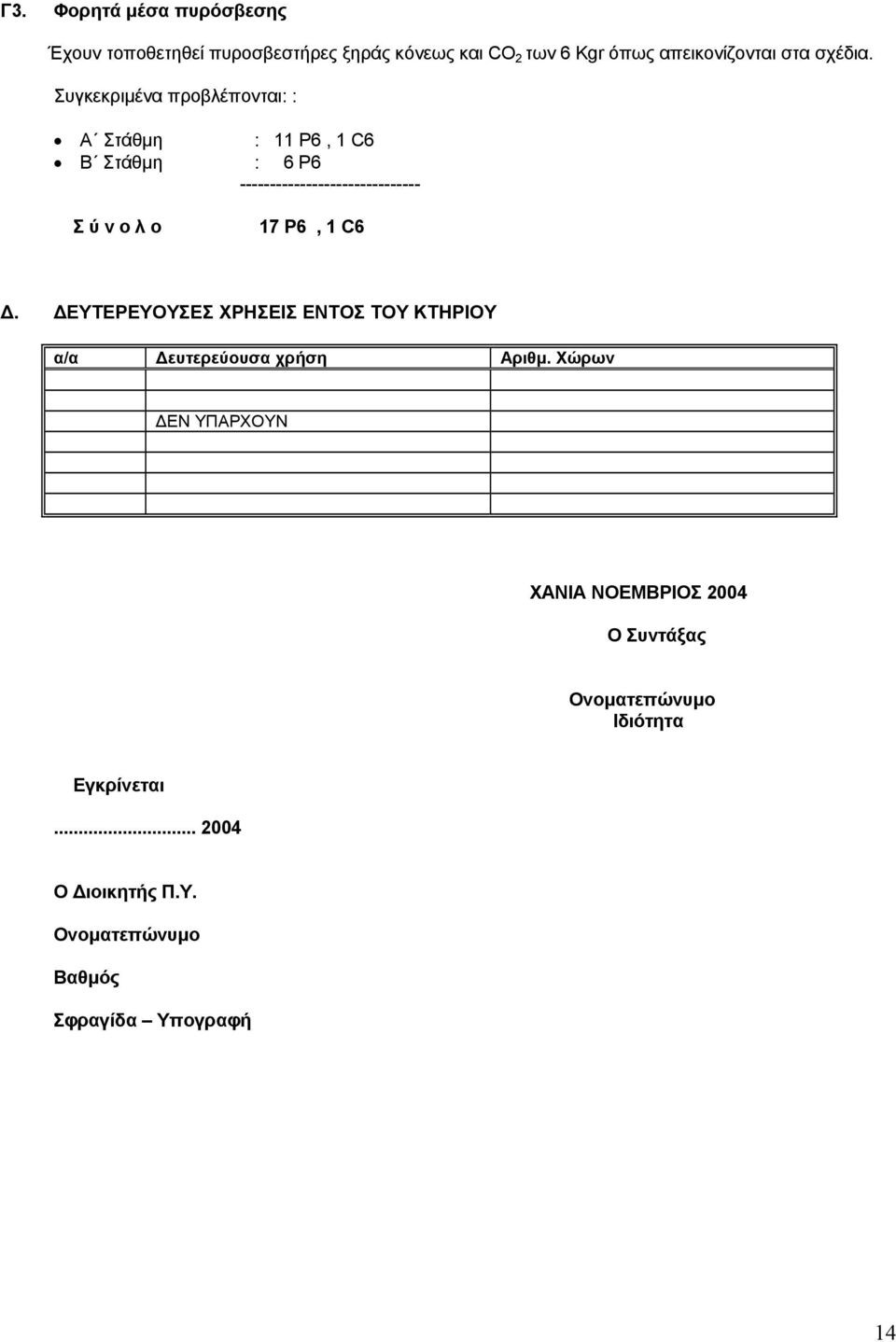 Συγκεκριµένα προβλέπονται: : Α Στάθµη : 11 P6, 1 C6 Β Στάθµη : 6 Ρ6 ------------------------------ Σ ύ ν ο λ ο 17