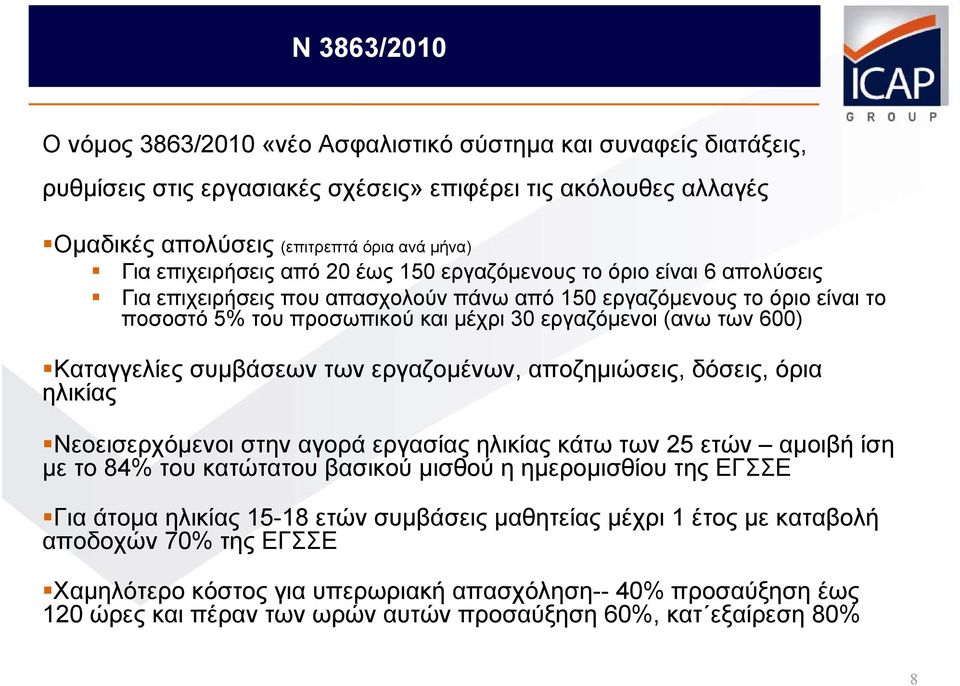 600) Καταγγελίες συμβάσεων των εργαζομένων, αποζημιώσεις, δόσεις, όρια ηλικίας Νεοεισερχόμενοι στην αγορά εργασίας ηλικίας κάτω των 25 ετών αμοιβή ίση με το 84% του κατώτατου βασικού μισθού η