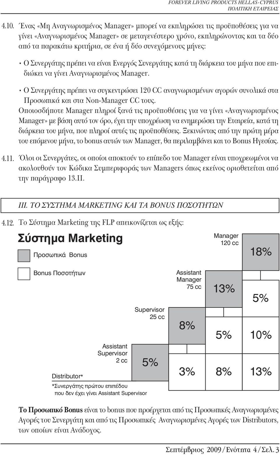 τα παρακάτω κριτήρια, σε ένα ή δύο συνεχόμενους μήνες: O Συνεργάτης πρέπει να είναι Ενεργός Συνεργάτης κατά τη διάρκεια του μήνα που επιδιώκει να γίνει Αναγνωρισμένος Manager.