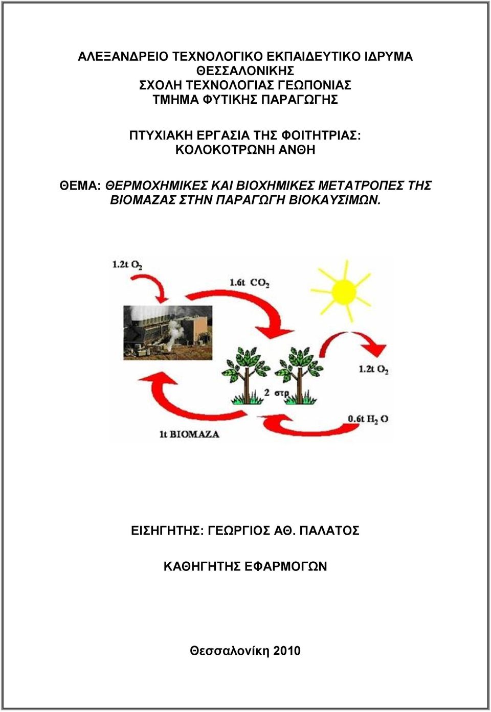 ΑΝΘΖ ΘΔΜΑ: ΘΔΡΜΟΥΖΜΗΚΔ ΚΑΗ ΒΗΟΥΖΜΗΚΔ ΜΔΣΑΣΡΟΠΔ ΣΖ ΒΗΟΜΑΕΑ ΣΖΝ ΠΑΡΑΓΩΓΖ