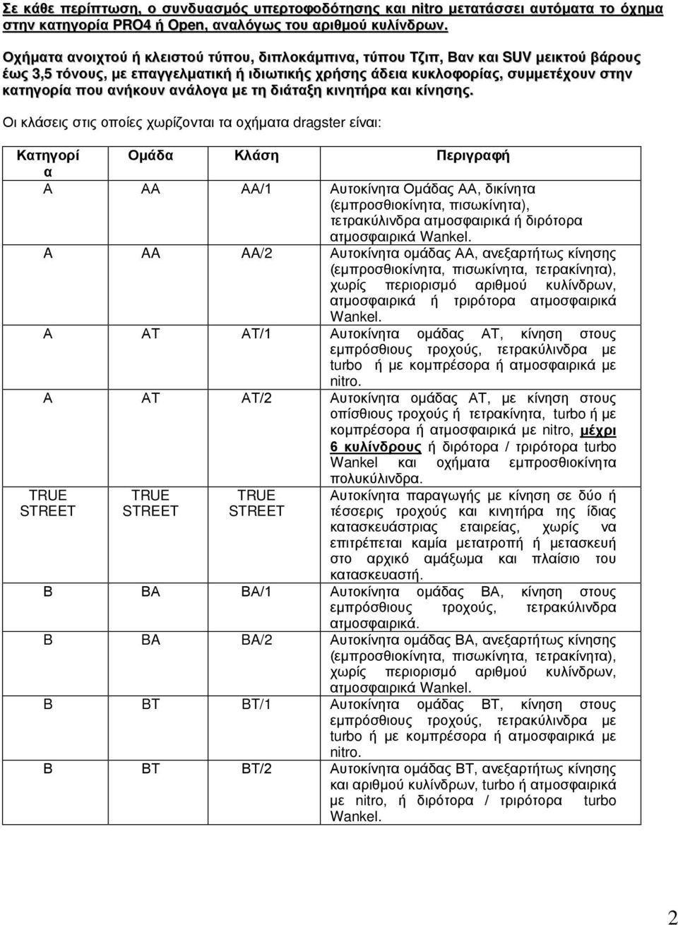 ανάλογα με τη διάταξη κινητήρα και κίνησης.