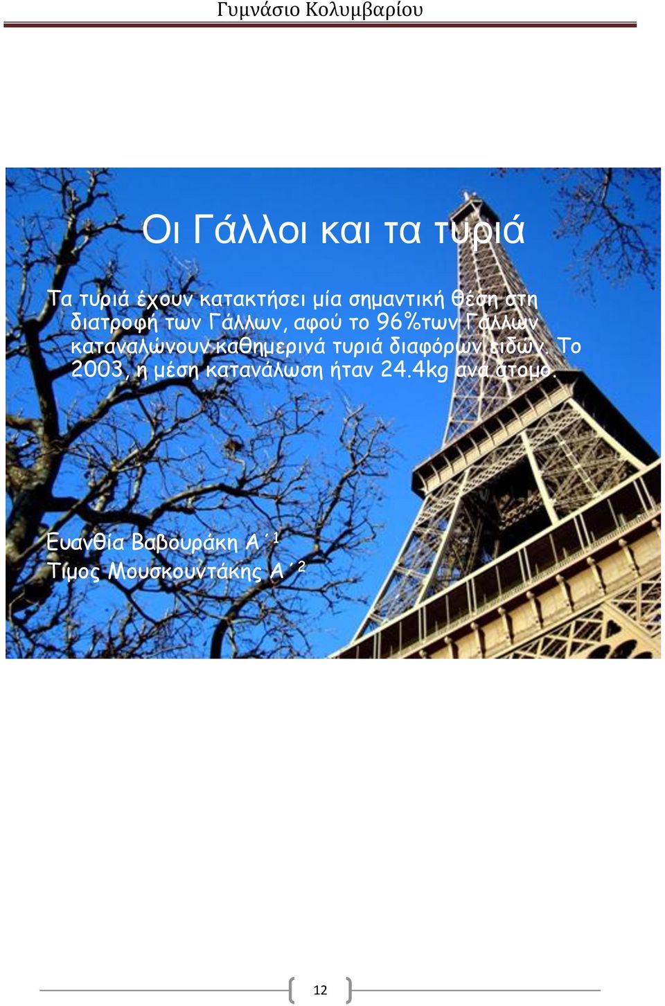 καθημερινά τυριά διαφόρων ειδών.