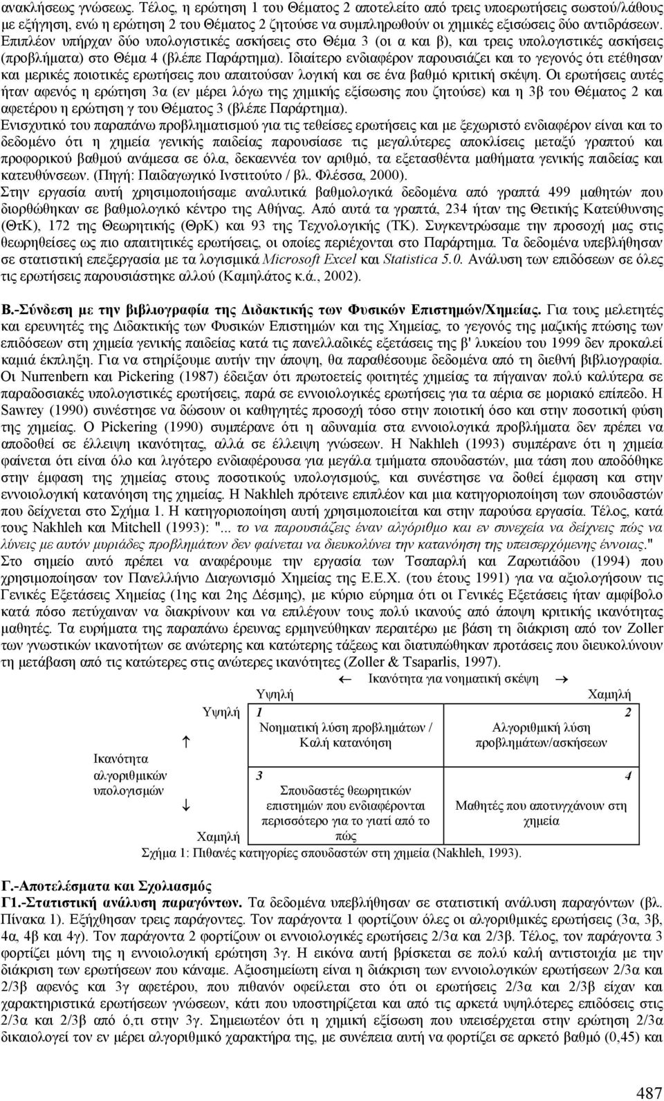 Επιπλέον υπήρχαν δύο υπολογιστικές ασκήσεις στο Θέµα 3 (οι α και β), και τρεις υπολογιστικές ασκήσεις (προβλήµατα) στο Θέµα 4 (βλέπε Παράρτηµα).