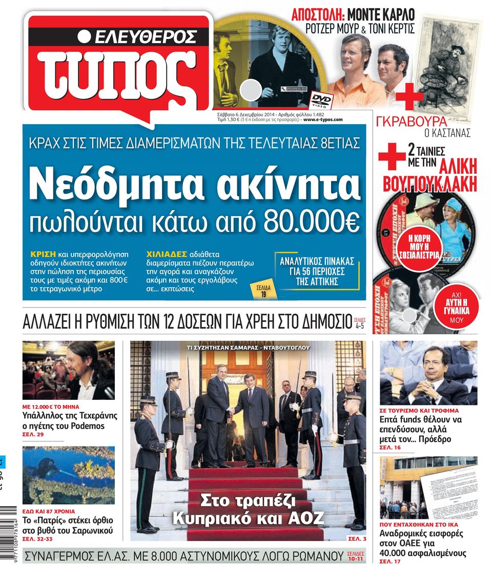 000 ΚΡΙΣΗ και υπερφορολόγηση οδηγούν ιδιοκτήτες ακινήτων στην πώληση της περιουσίας τους µε τιµές ακόµη και 800 το τετραγωνικό µέτρο ΧΙΛΙΑ ΕΣ αδιάθετα διαµερίσµατα πιέζουν περαιτέρω την αγορά και