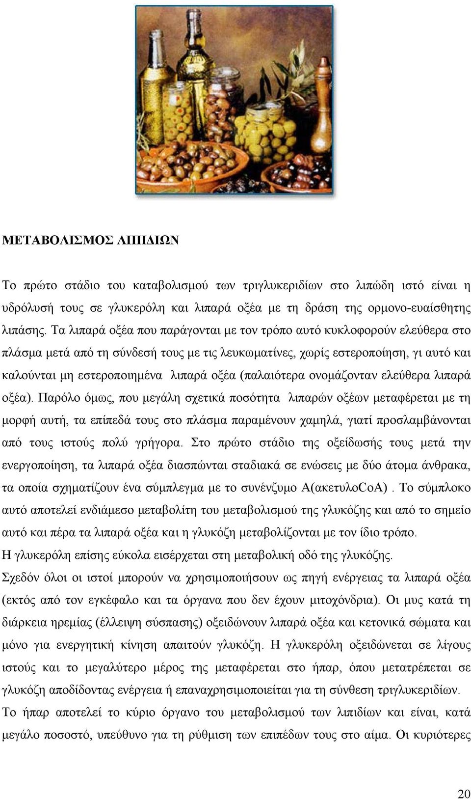 (παλαιότερα ονομάζονταν ελεύθερα λιπαρά οξέα).