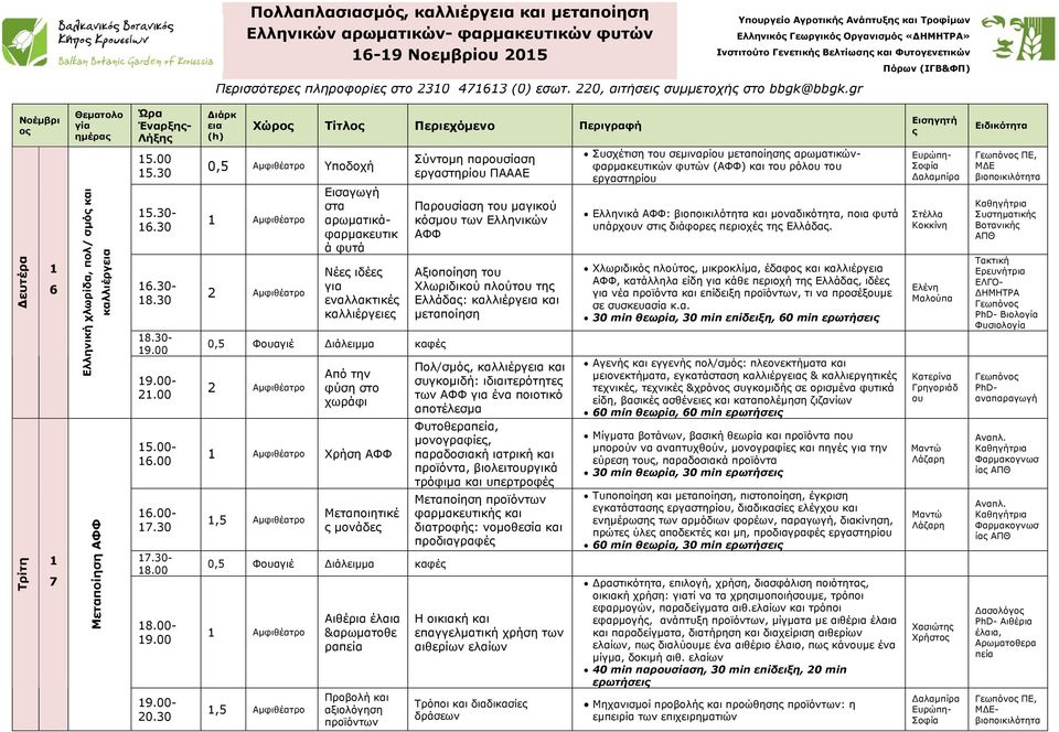 00-2.00 Γεωπόν PhDαναπαραγωγή 5.00-6.00 6.00-7.30 7.30-8.00 8.00-9.00 9.