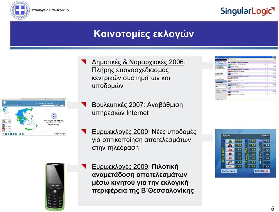 2009: Νέες υποδομές για οπτικοποίηση αποτελεσμάτων στην τηλεόραση Ευρωεκλογές 2009: