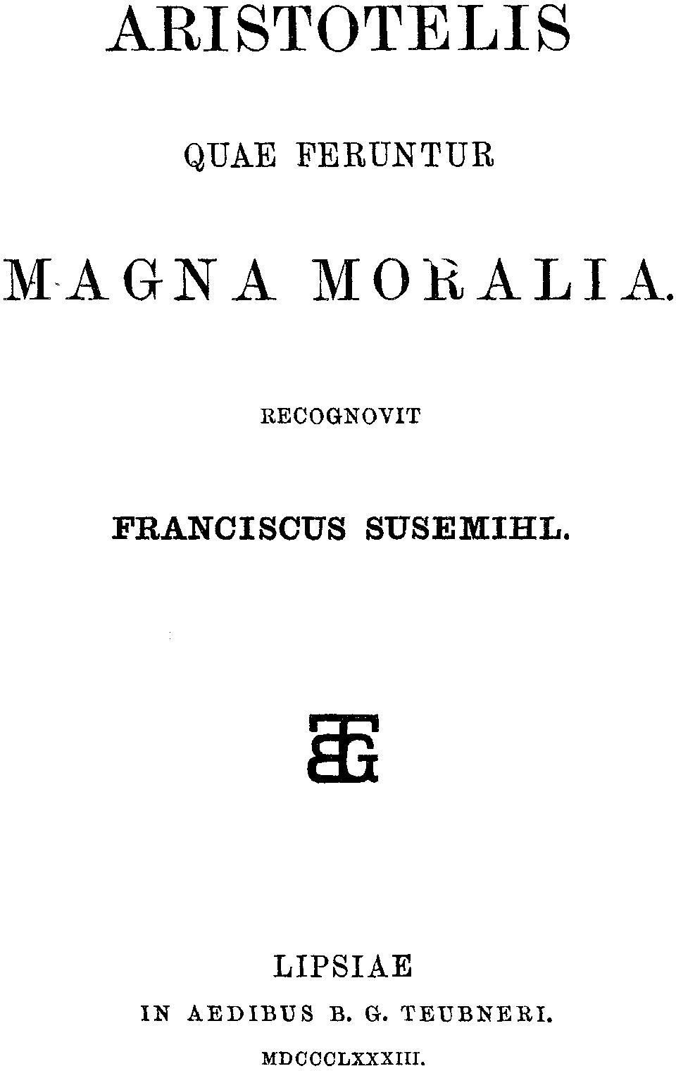 RECOGNOVIT FRANCISCUS SUSEMIHL.