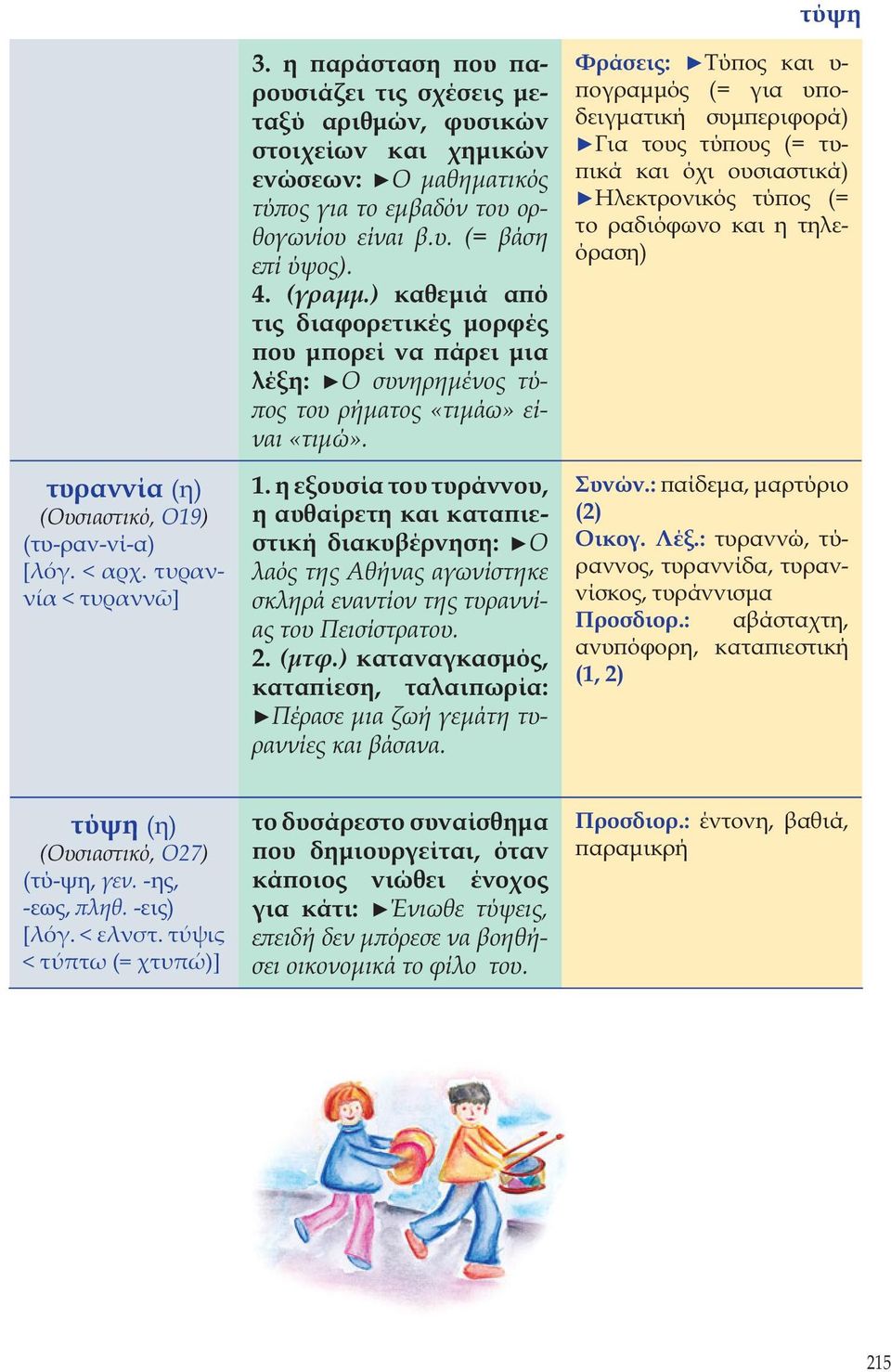 ) καθεμιά από τις διαφορετικές μορφές που μπορεί να πάρει μια λέξη: Ο συνηρημένος τύπος του ρήματος «τιμάω» είναι «τιμώ». 1.