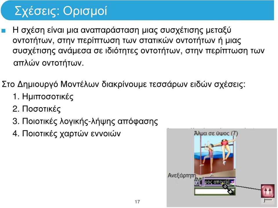 περίπτωση των απλών οντοτήτων.