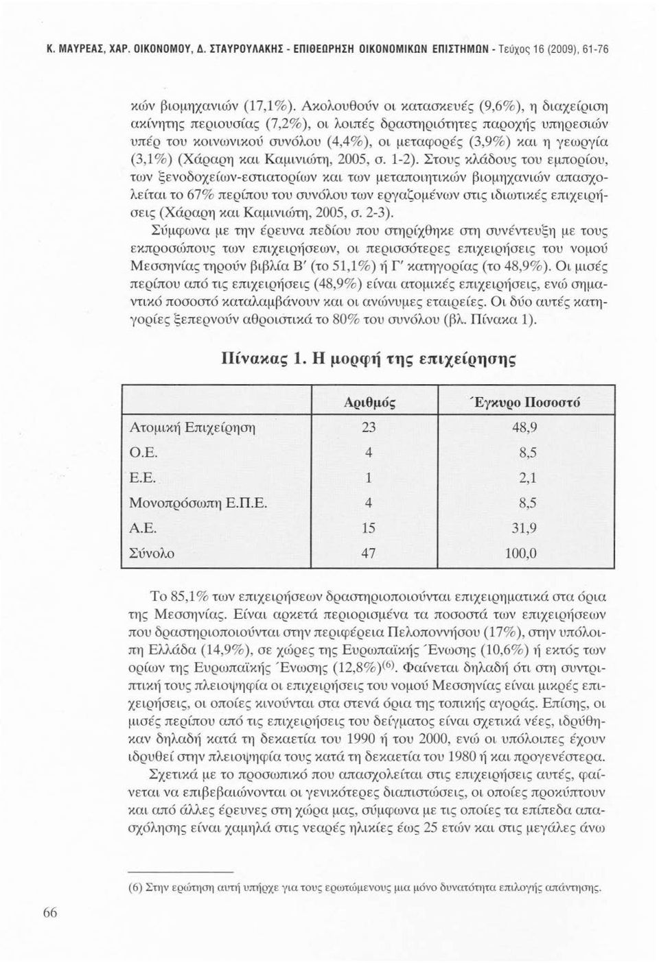 (Χάραρη και Καμινιώτη, 2005, σ. 1-2).