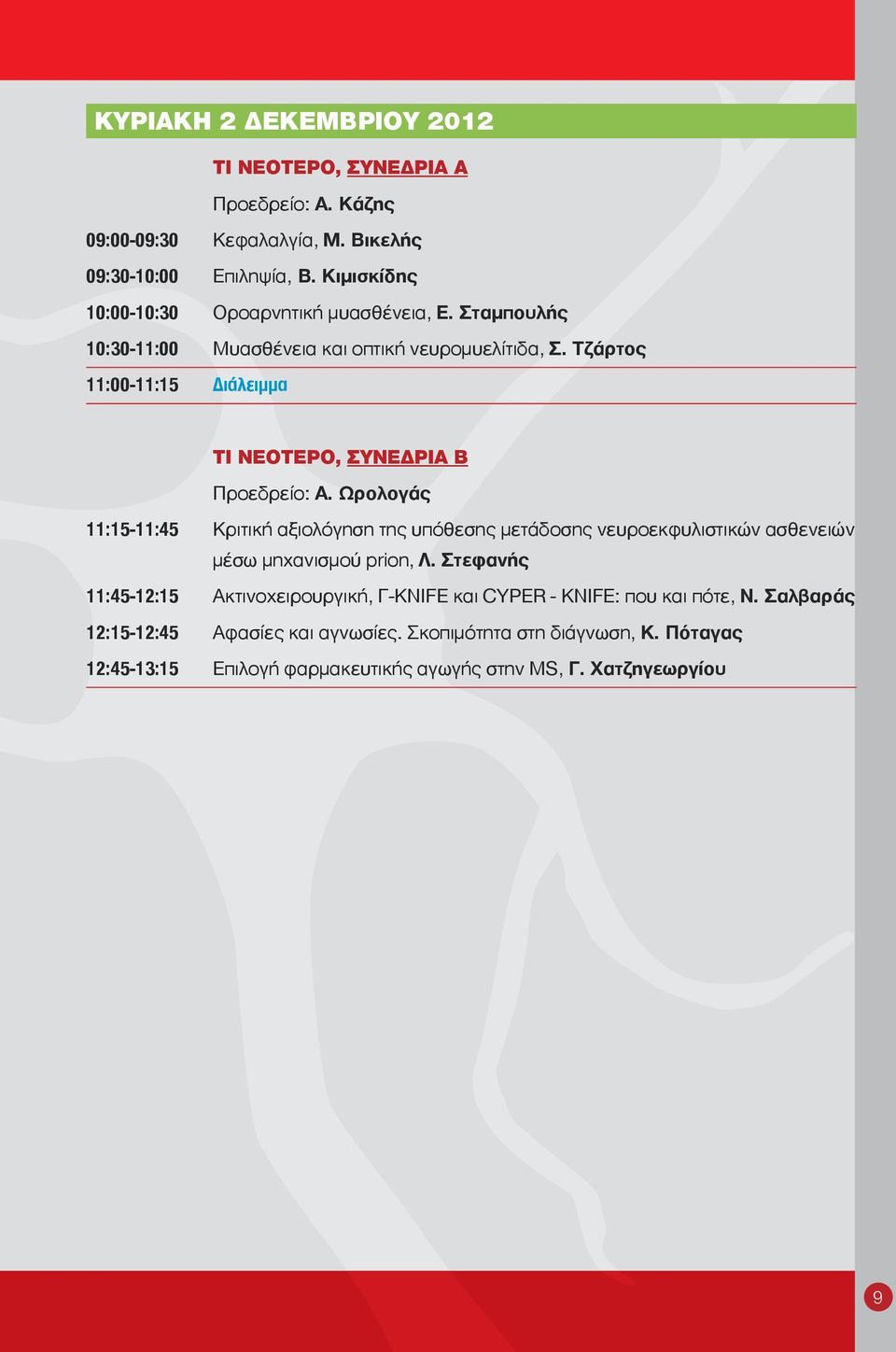 Τζάρτος 11:00-11:15 Διάλειμμα ΤΙ ΝΕOΤΕΡΟ, ΣΥΝΕΔΡΙΑ Β Προεδρείο:Α.