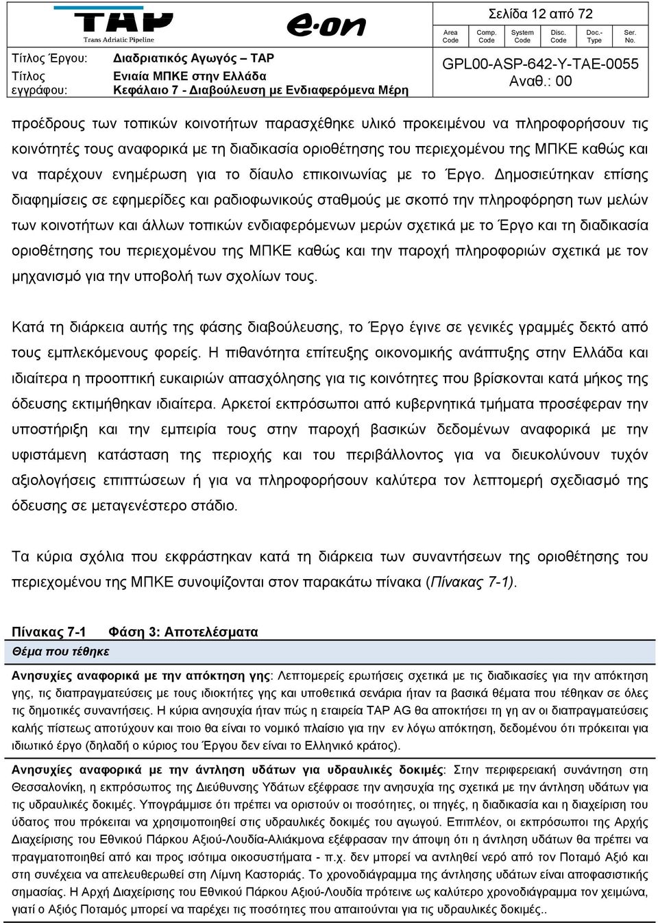 Δημοσιεύτηκαν επίσης διαφημίσεις σε εφημερίδες και ραδιοφωνικούς σταθμούς με σκοπό την πληροφόρηση των μελών των κοινοτήτων και άλλων τοπικών ενδιαφερόμενων μερών σχετικά με το Έργο και τη διαδικασία