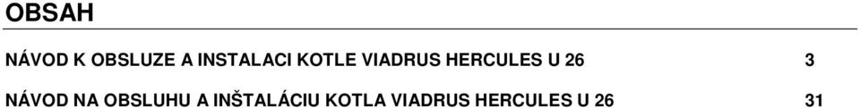 HERCULES U 26 3 NÁVOD NA