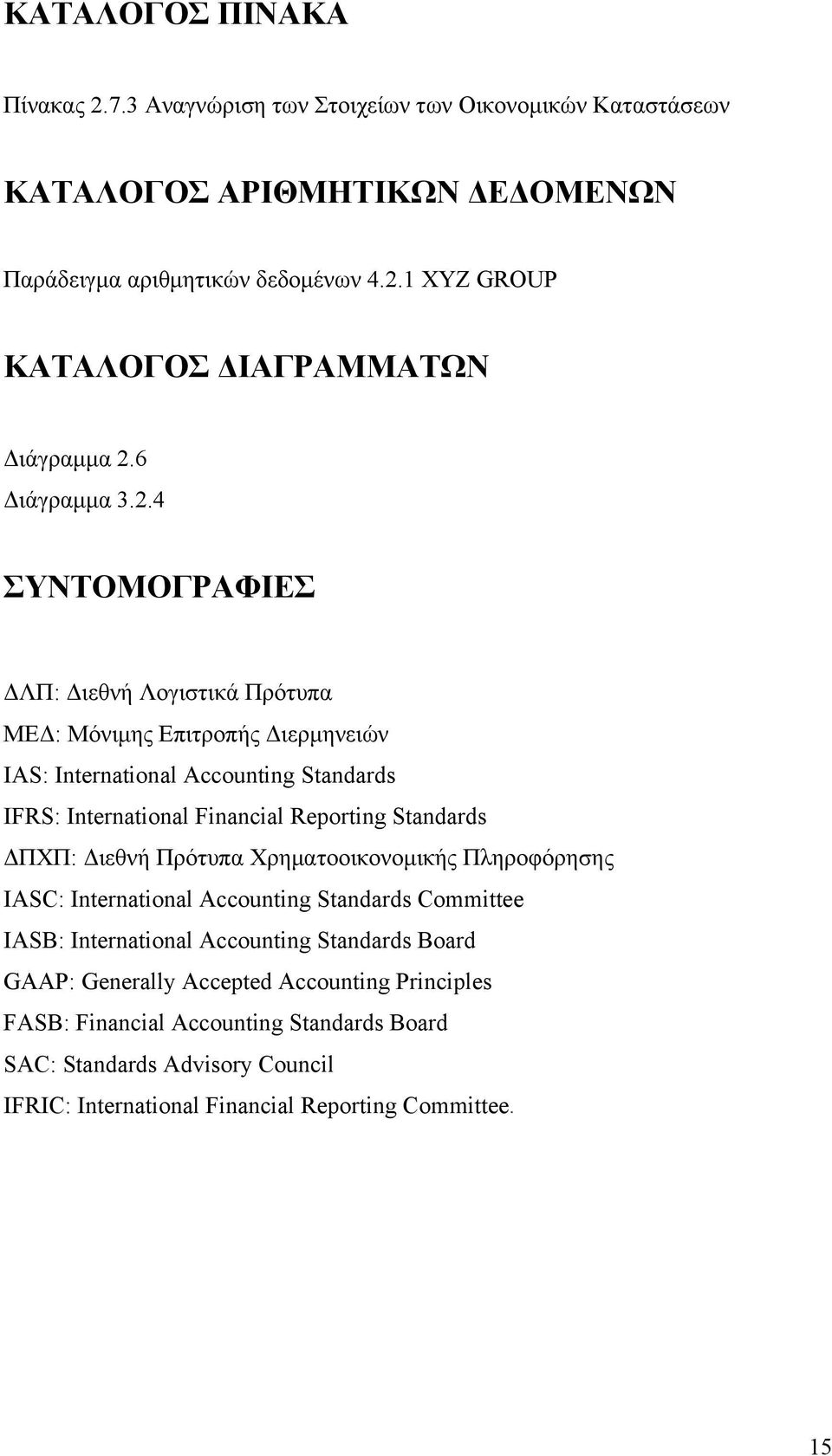 4 ΣΥΝΤΟΜΟΓΡΑΦΙΕΣ ΔΛΠ: Διεθνή Λογιστικά Πρότυπα ΜΕΔ: Μόνιμης Επιτροπής Διερμηνειών IAS: International Accounting Standards IFRS: International Financial Reporting Standards ΔΠΧΠ: