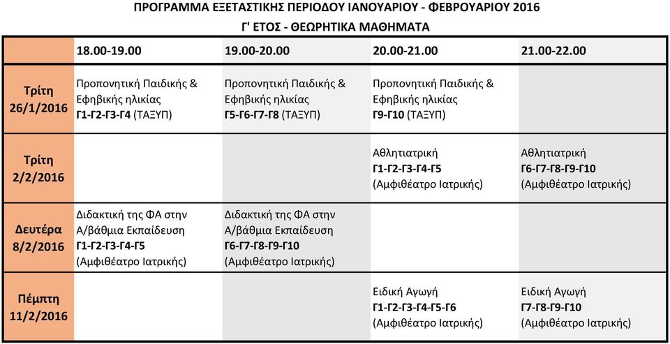 00 Προπονητική Παιδικής & Εφηβικής ηλικίας Γ1-Γ2-Γ3-Γ4 (ΤΑΞΥΠ) Προπονητική Παιδικής & Εφηβικής ηλικίας Γ5-Γ6-Γ7-Γ8 (ΤΑΞΥΠ)