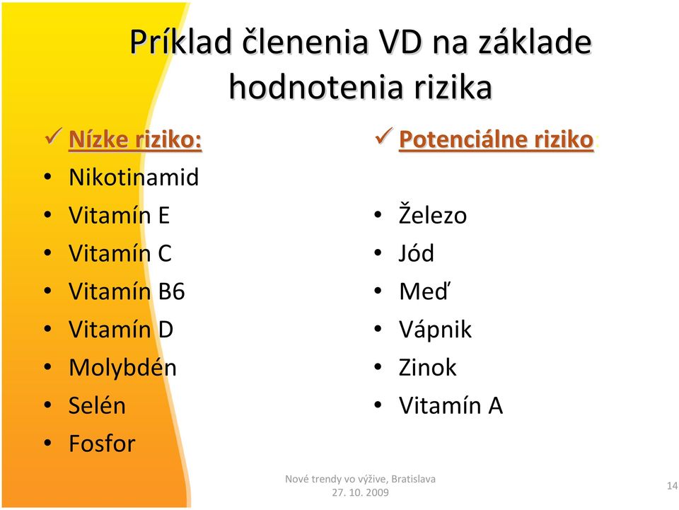 Vitamín C Vitamín B6 Vitamín D Molybdén Selén
