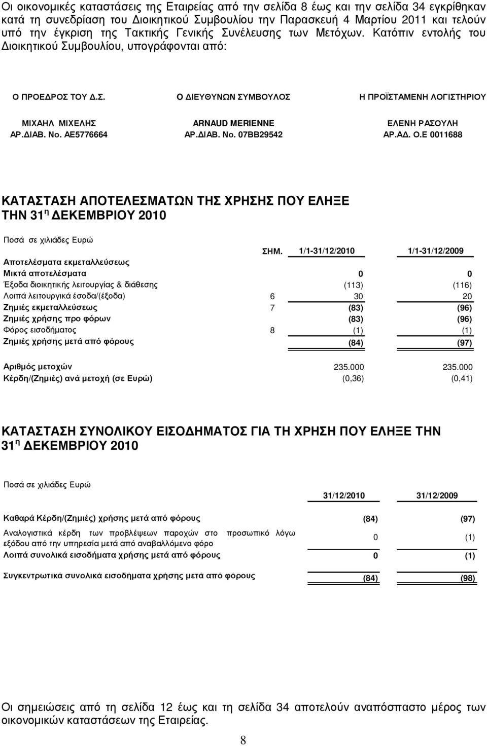 α α π ό Οι ικ ικ ις ιρ 8 ι 34 ιο ικ ικ Συ 4 2011 ι ισ ικ ικ Συ. ιν ιο ικ ικ Συ, ι : Ο Π Ρ ΟΕ Ρ ΟΣ Τ ΟΥ.Σ. O Ι ΕΥ Θ Υ Ν Ω Ν ΣΥ Μ Β ΟΥ Λ ΟΣ Η Π Ρ ΟΪ ΣΤ Α Μ ΕΝ Η Λ ΟΓ Ι ΣΤ ΗΡ Ι ΟΥ Μ Ι Χ Α ΗΛ Μ Ι Χ ΕΛ ΗΣ ARNAUD MERIENNE ΕΛ ΕΝ Η Ρ Α ΣΟΥ Λ Η Α Ρ.