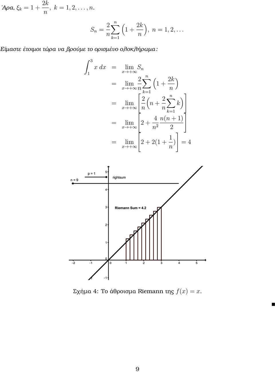 = lim S n + n = lim + k + n n [ k= = lim n + n ] k + n n [ k= ] =